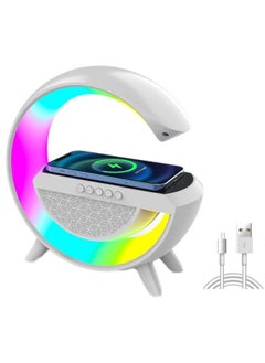 اشتري Wireless Charging Bluetooth Speaker White Noise Sleep Sound Machine With Night Light For Adults في الامارات