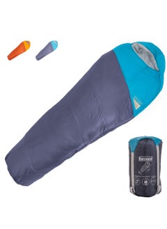 Buy Waterproof Mummy Sleeping Bag for Camping - Polyester, 250g Hollow Fiber Cotton, 210x75cm, 1.3kg, Comfortable for 0-15°C Temperature Range in UAE