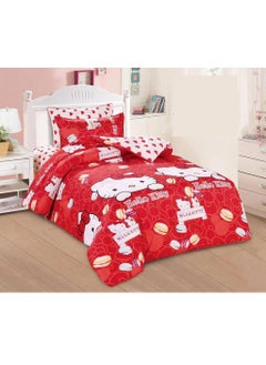 Buy Double-Sided Microfiber Cartoon Printed Kids Comforter Set - 3 Pieces - Cozy Bedtime Adventure in Saudi Arabia