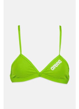 اشتري Women Printed Logo Bikini Top, Lime Green في السعودية