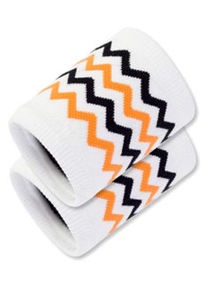 Buy Sport Wristband, SYOSI  A Pair of Elastic Wrist Band Wavy Line Pattern Absorbent Terry Cloth, Gym for Man Woman Accessory, Tennis Basketball Soccer Workout Badminton Fitness Exercise, Random Color in UAE