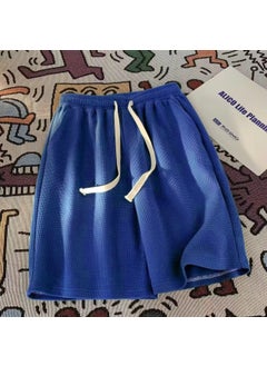 اشتري 2023 New Summer Waffle Mens Casual ShortsBlue Blue في السعودية