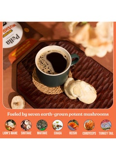 اشتري Organic Mushroom Colombian Instant Coffee (60 Servings) with 7 Superfood Mushrooms, Great Tasting, Includes Lion's Mane, Reishi, Chaga, Cordyceps, Shiitake, Maitake, and Turkey Tail في الامارات