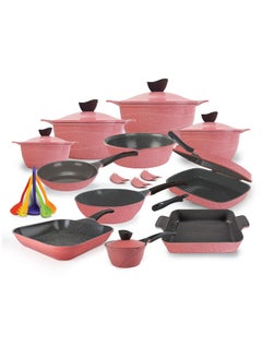 Buy Master granite set 28 s (pot 18 - 24 - 28 - 32 - frying pan 26 - tray 26 - casserole 31 - pot 28 - grill 28 - double grill 36 - casserole 16 + 6 mask + spreader 5 s) in Egypt