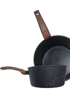 اشتري Nonstick Marble Coating Sauce pan - Black في الامارات