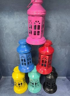 Buy Metal lantern, 10 cm, Ramadan gift, suitable for home or office decor, one piece, black color in Egypt