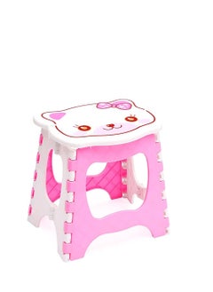 Buy Folding Step Stool for Kids, Adult -  Chair for Kitchen, Garden, Indoor, Outdoor With Cat Design in UAE