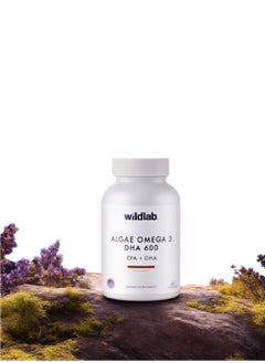 Buy Wildlab Pure Essential Vegan Algae Omega-3 DHA 600 - Microalgae-Based Supplement for Growing Children, Healthy Eyes, Heart Disease Support Anti-Inflammatory Relief for Muscle Soreness and Better Sleep in UAE