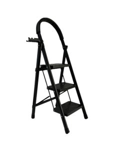 Buy 3 Steps Ladder，Foldable Ladder 3 Steps，Home Ladder 3 Step （3 Steps, Black） in Saudi Arabia