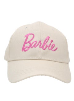 Buy Cap Snapback Baseball Cap with Pink Embroidered Barbie Logo in Saudi Arabia