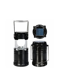 Buy Solar Rechargeable Camping Lantern & Portable  Flashlight - Black in Egypt