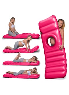 Buy Inflatable Maternity Pillow Prevent Back Pain and Support Your Tummy During Pregnancy - Soft and Supportive Maternity Pillow Design (Pink) in UAE