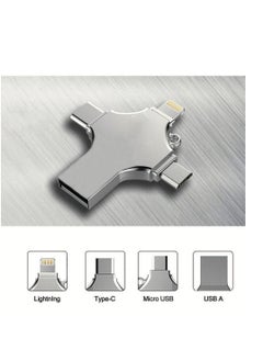 Buy 4 in 1 USB 3.0 Flash Drive 64GB for Lightning+Type C+Micro+USB in UAE