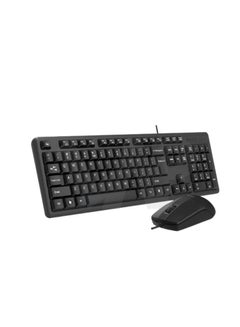 Buy Multimedia Fn Desktop Keyboard With Silent Click KK-3330S, Laser Printing & Traditional keycaps, Optical Mouse 1200 Dpi, Black in UAE