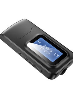Buy 2-In-1 Wireless Adapter 5.0 Bluetooth Audio Transmitter Receiver Black in Saudi Arabia