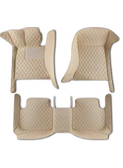 اشتري Car Floor Mats Compatible With Nissan patrol 2010 - 2020 PVC Leather Non-slip Weather Color Available (Beige) في الامارات