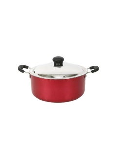 Buy Non-Stick Casserole Cooking Pot with Stainless Steel Lid 20cm in UAE