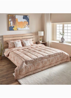 Buy Houston Trillium 5-Piece Printed King Cotton Comforter Set 240 x 220 cm in UAE