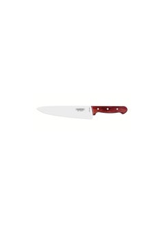 Buy Since 1911, Made In Brazil - 12 Inches Kitchen Knife with Stainless Steel Blade and Red Treated Polywood Handle in UAE