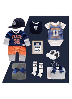 Buy Adorable Newborn Baby Giftset in Baseball Jersey Theme for Boys 9 in 1 in UAE