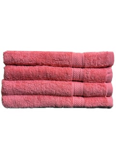 Buy 100% Cotton Ultra Soft Bath Towel Set, Super Absorbent, Quick Dry And Antibacterial Treatment, 500 GSM Terry in UAE