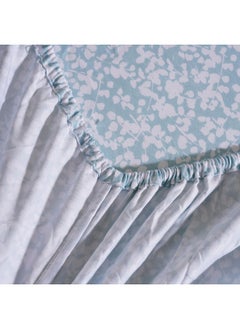 Buy Mere Floral Fitted Sheet 160X200+33Cm - Blue in UAE