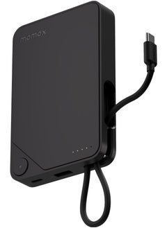 Buy 1-Power X Battery Pack 10000 mAh Power Bank with Built-in USB-C PD Cable - Black in UAE