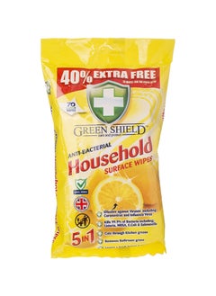 اشتري Green Shield Anti-bacterial Household Surface Wipes 70 counts في الامارات