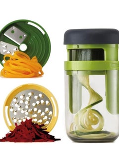 Buy 3 in 1 vegetable and fruit slicer, portable spiral grater. in Egypt