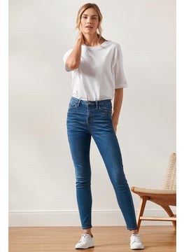 Buy Women Skinny Fit Wash Jeans, Blue in UAE