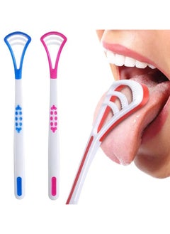 Buy 2PCS Tongue Brush Cleaning Tongue Surface Oral Cleaning Brushes Tongue Scraper Deep Clean Maintain Oral Clean Hygiene Care For Men And Women Daily Oral Care, Ideal For Gift in UAE