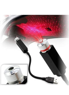 Buy Usb Roof Star Projector Lights With 3 Modes, Usb Portable Adjustable Flexible Interior Car Night Lamp Decor With Romantic Galaxy Atmosphere Fit Car, Ceiling, Bedroom, Party (Plug&Play, Red) in UAE