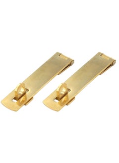 اشتري Robuistline Pack Of 2 Brass Hasps And Staples 4 Inch x 1 Inch For Small Doors Cabinets And More Chrome Plated Hasp Lock Catch Latch Safety Lock في الامارات