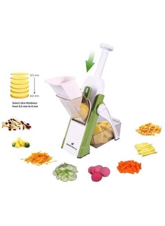 Buy Vegetable Cutter Multifunctional Vegetable Slicer with Stainless Steel Blades Manual Food Cutter for Chef and Household MULTICOLOUR in UAE