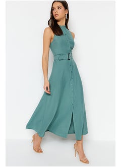 Buy Mint Belted Midi Woven Shirt Dress TWOSS23EL01628 in Egypt