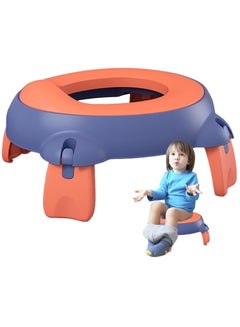 Buy Foldable Potty Seat, Toddler Toilet Seat with Splashproof Design, Travel Potty for Camping, Hotel (Red/Blue) in Saudi Arabia