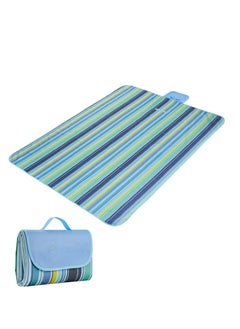 اشتري Waterproof Foldable Outdoor Camping | Mat Widen Picnic Mat Plaid Beach Blanket Baby Multiplayer Tourist Mat Hiking Grass Travel Outdoor Blanket | 145 * 180cm | BLUE | في الامارات