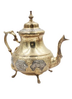 Buy Moroccan Arabic Traditional Gold Plated Tea Pot 27 X 27 cm in UAE