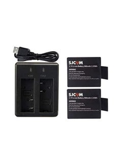Buy 2 Pcs SJCAM SJ4000 Battery SJ5000 Wifi SJ6000 SJ7000 Rechargeable Battery Mini Dual USB Charger for SJCAM Action Camera in UAE