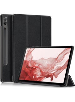 اشتري Protective Flip Case For Samsung Galaxy Tab S9 Plus With Trifold Stand Auto Wake Sleep Shockproof Cover في الامارات