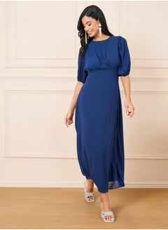 Buy Gathered Detail A-Line Maxi Dress in Saudi Arabia