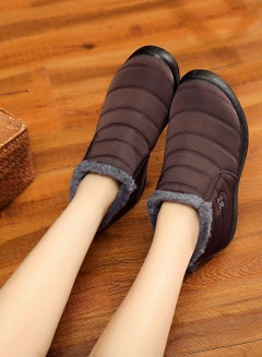اشتري Women Ankle Boots Slip On Flat Casual Footwear Grey في السعودية
