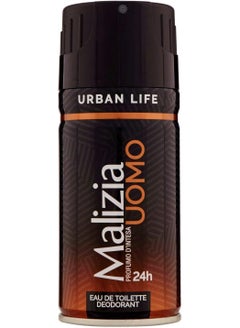Buy Malizia Uomo Urban Eau De Toilette Deodorant for Men, 150 ml in Egypt