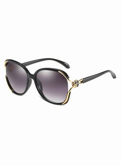 Buy Women's Oversized Butterfly Sunglasses UV400 Protection Sun Glasses with Metal Frame Decorated with Flower 66mm in Saudi Arabia