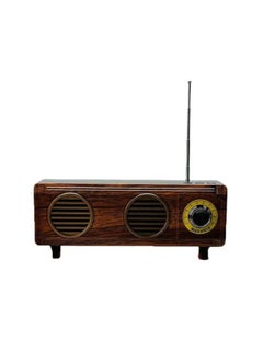 Buy Multi-function portable radio music player stereo amplifier wood Bluetooth in UAE