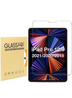 Buy iPad Pro 12.9 Screen Protector 2022 2021 2020 2018, Tempered Glass Screen Film Guard Screen Protector for iPad Pro 12.9 6th 2022/ 5th 2021/ 4th Gen 2020/ 3rd Gen 2018 Clear in Saudi Arabia