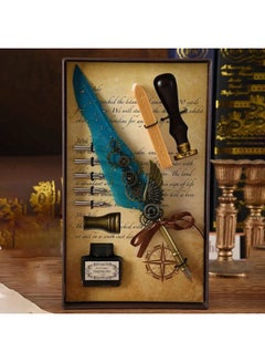 Buy Quill Elegance - Antique Feather Calligraphy Pen Set for Timeless Writing in Egypt