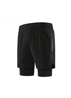 اشتري Fashionable Men's Double-Layer Quick Drying Beach Swimming Shorts في الامارات