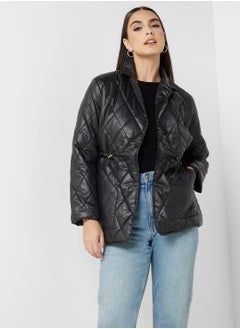 Buy Quilted Button Down Jacket in UAE