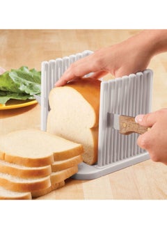 Buy Bread Slicer for Homemade Bread, Adjustable Toast Slicing Guide, Slices Evenly Loaf Cutting Guide, Foldable Sandwich Bagel Cutter Machine, 1 Pcs in Saudi Arabia